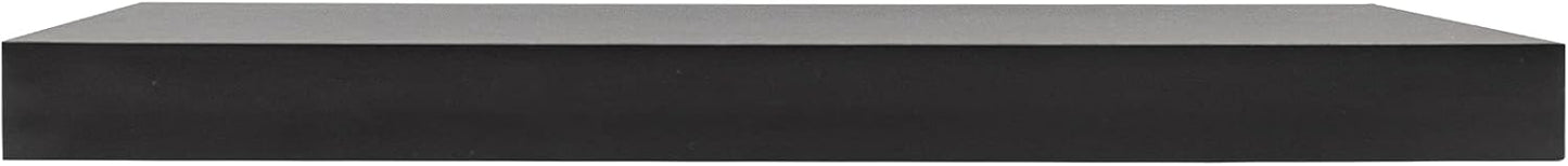 Woltu Schwebendes Wandregal - 80x22,9x3,8 cm - Schwarz - MDF Wandregal Modern und platzsparend