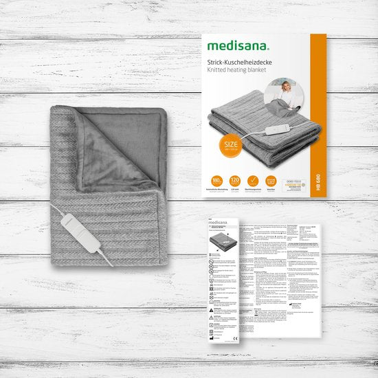 Decoways – Medisana Heizdecke HB 680, 160 x 120 cm, grau