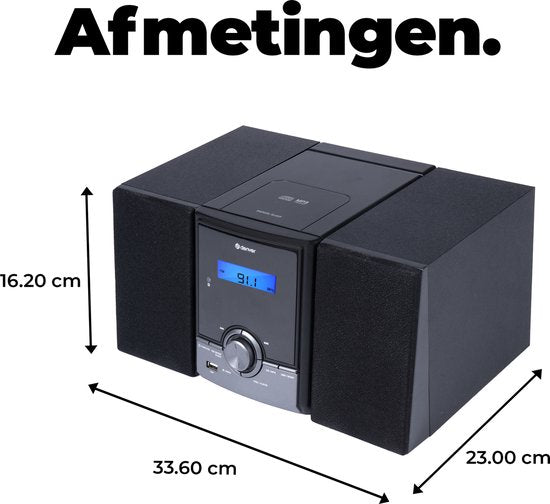 Denver - MDA285 - DAB-Radio - CD-Spieler - Bluetooth - 60 Voreinstellungen - DAB /FM / AUX - Schwarz
