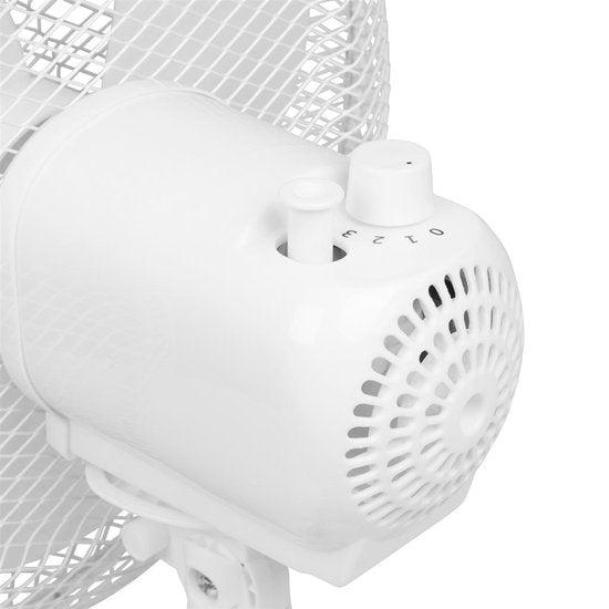 Tristar Tischventilator 30 cm – 3 Geschwindigkeitsstufen – 85° Schwenkbereich – Einstellbarer Luftstrom – VE-5724 – Weiß