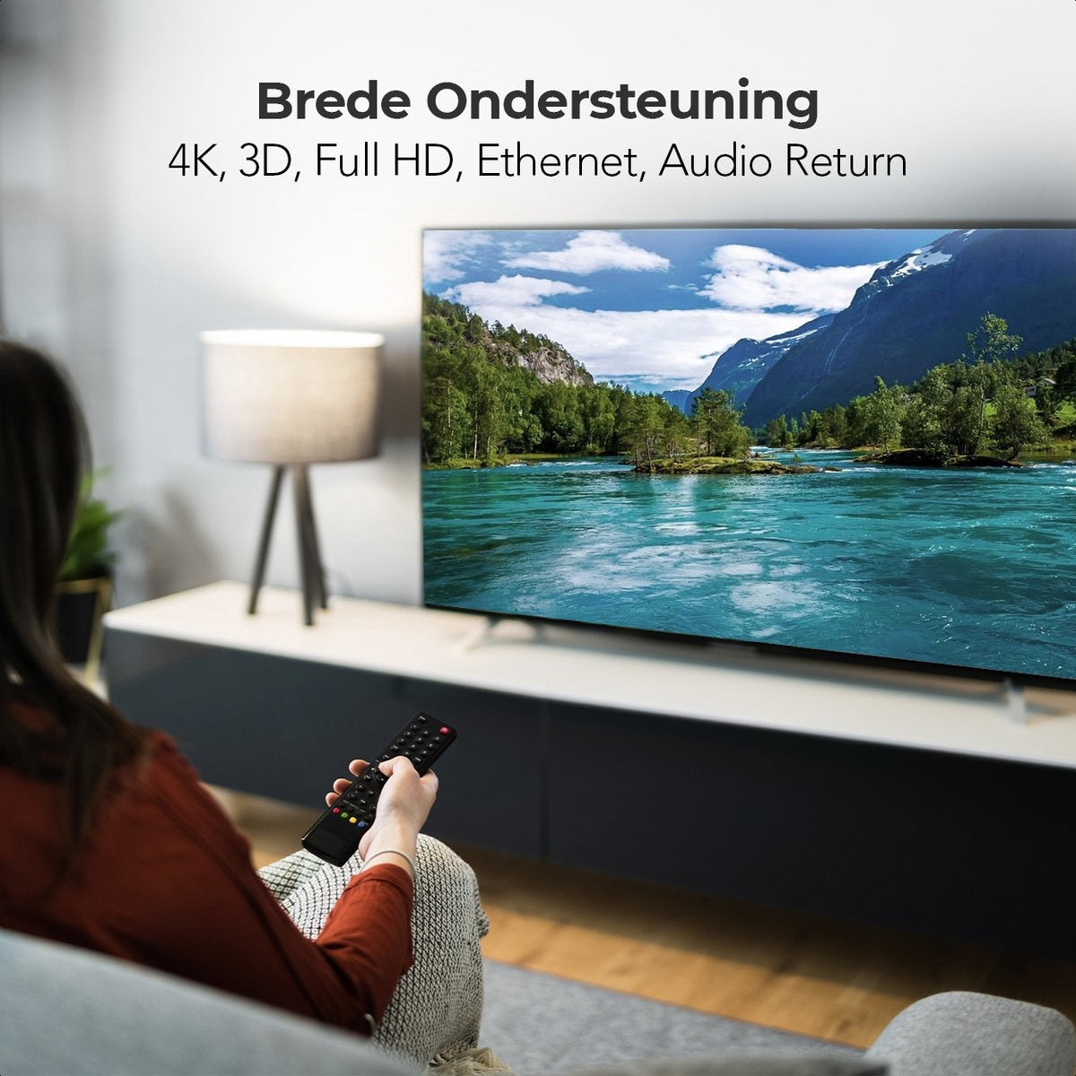 LifeGoods HDMI 2.0 Kabel - 15M - 18Gbps - 4K (60Hz) - Schwarz