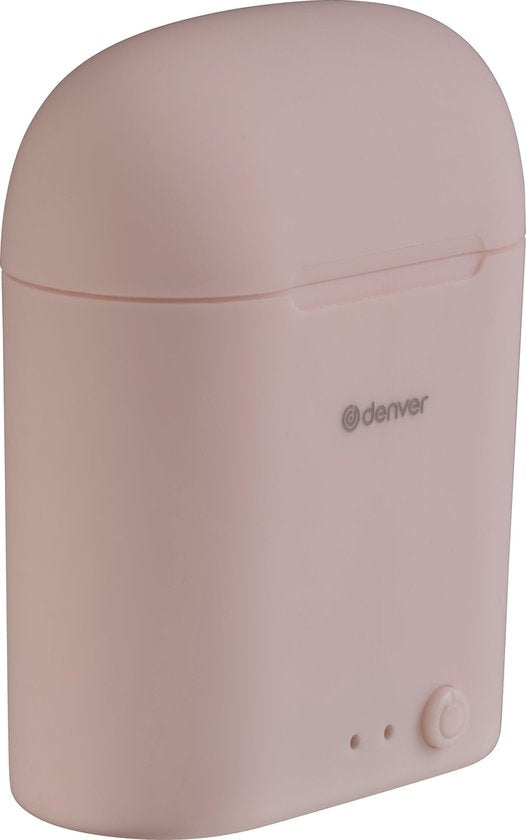 Denver TWE-46 - Ohrhörer - Drahtlos - Drahtlose Ohrhörer - Bluetooth - mit Ladebox - Freisprecheinrichtung - Sport - Headset - In-Ear - Bluetooth 5.0 - Pink