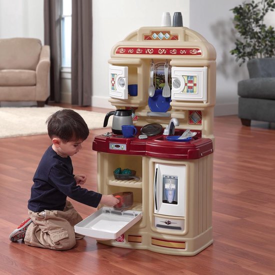 Step2 Cozy Play Kitchen - Herd, Backofen und Kühlschrank - Inkl. 21-teiligem Zubehörset