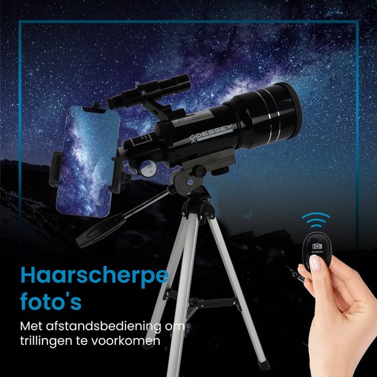 ODESSEY - Teleskop - Milchstraßen-Edition - Reflektor - bis zu 150x Zoom - Schwarz