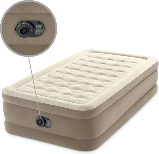 Intex Twin Ultra Plush Luftmatratze mit integrierter Pumpe – 191 x 99 x 46 cm
