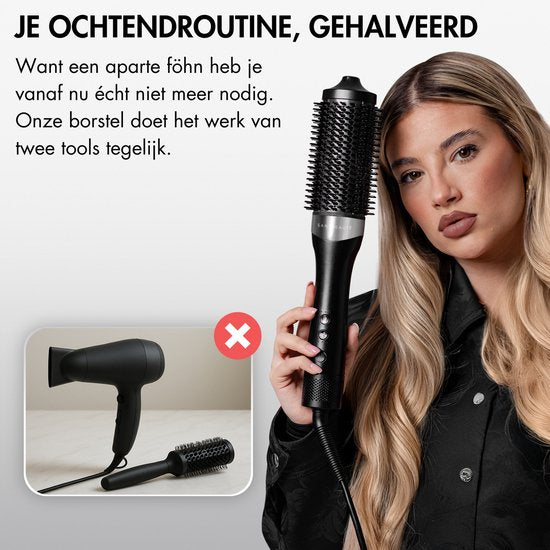 Sansbeauté® Wet-2-Dry Haarbürste - Multistyler - Airstyler - Haarbürste - Lockenbürste - Haarbürste - Stylingbürste - Wärmebürste - Volumen und Locken - Drehkabel