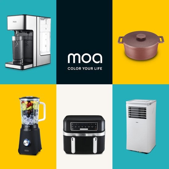 MOA Krachtige Blender - Met glazen kan - 1,5 liter - Zwart - 1000 Watt - TB61B