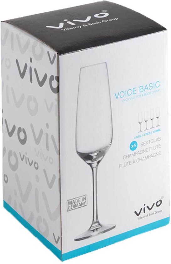 Vivo Voice Basic Sektglas 28 cl - 4 Stück