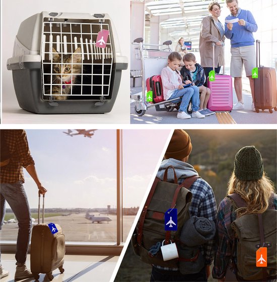 EverNeeds - Gepäckanhänger - Silikon - Gepäckanhänger für Koffer - Gepäckanhänger - Grün - 5 Stück