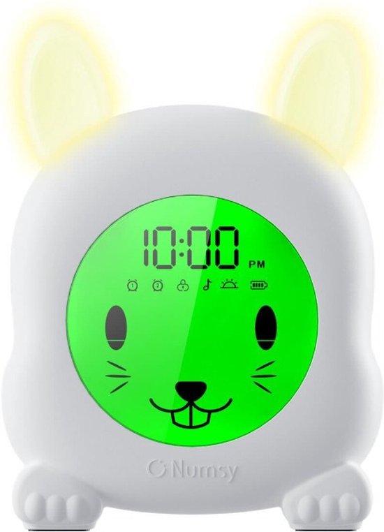 Numsy Rabbit Sleep Trainer Kinder - Schlafalarm mit Nachtlicht - Kinderwecker