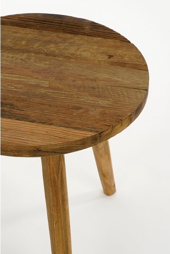 Mica Decorations - Bold Beistelltisch - H43 x Ø40 cm - Recyceltes Holz - Braun