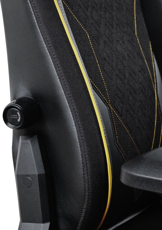 Trust GXT 721 Ruya Pro – Hochwertiger, bequemer Gaming-Stuhl – 4D-Armlehnen – Integrierte Lendenwirbelstütze – Belastbar bis 150 kg – Schwarz