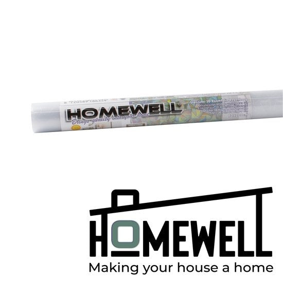Homewell Fensterfolie HR++ 45x300cm - Solar & Isolierend - Statisch - Regenbogen Scherben