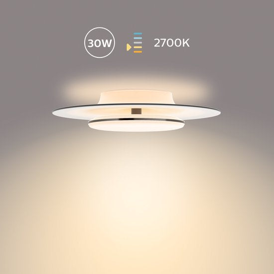 Philips Garnet Deckenleuchte - Schwarz - 27K - 30W