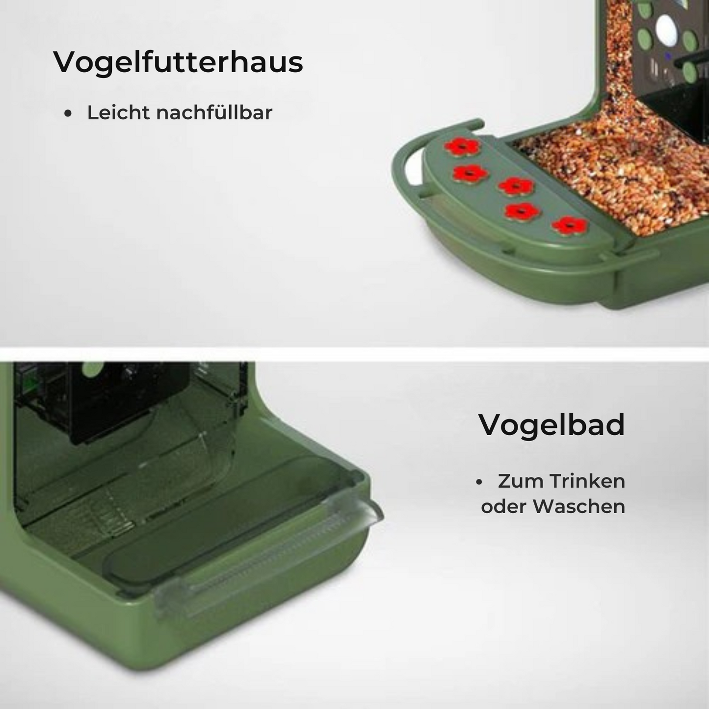 Denver - BFC1200 - Vogelhaus - mit Kamera - Full HD - 12MP - 100-Grad-Blickwinkel - Grün