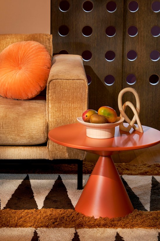 In The Mood Collection Baron Dekoratives Kissen - H10 x Ø45 cm - Baumwolle - Orange
