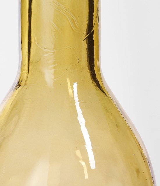 Mica Decorations Rioja Flaschenvase - H75 x Ø18 cm - Recyceltes Glas - Ocker