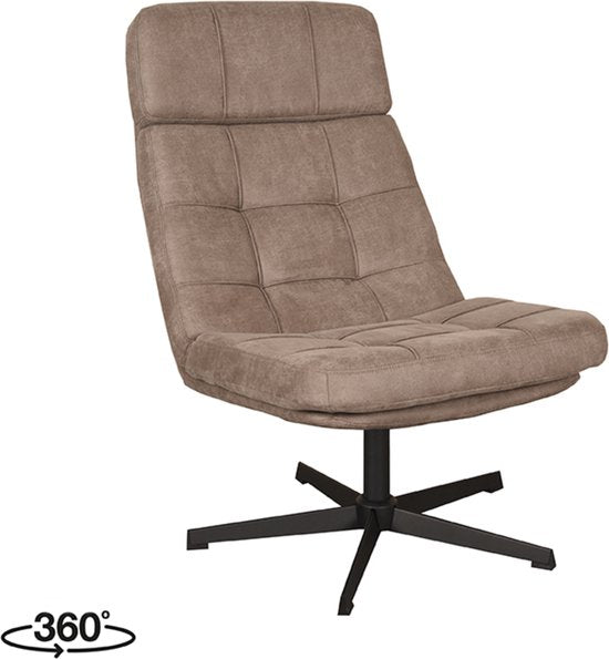 LABEL51 Alvar Sessel - Braun - Stoff - Exkl. Hocker - - Drehbar