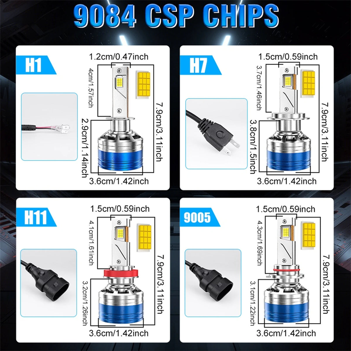 EndureLite H4 LED-Nebelscheinwerfer – 6000 K weißes Licht – 2er-Set