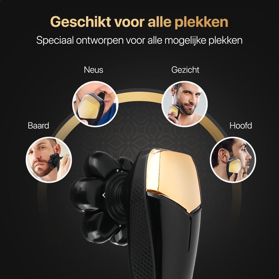 Wellshave 5 in 1 Shaver Men Deluxe - Gesichts- und Kopfrasierer - Nass- und Trockenrasierer - Nasentrimmer - Schädelrasierer