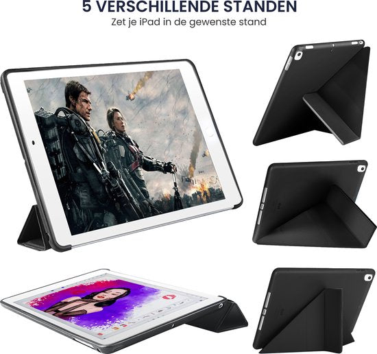 Tablet-Hülle passend für iPad Hülle 2019 - Air 3 - 10,5 Zoll - Smart Cover - Schwarz