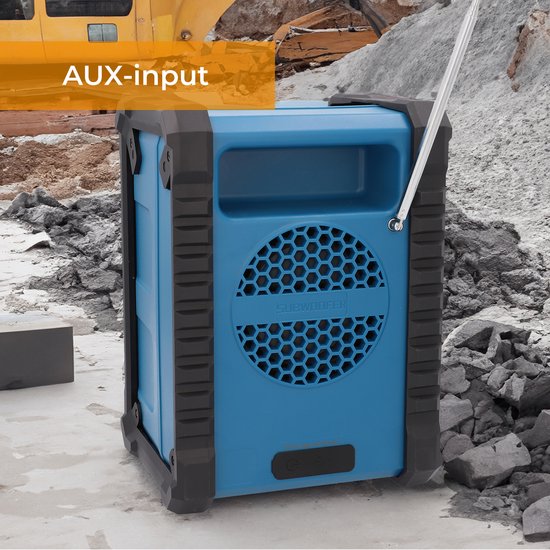 Denver Baustellenradio - Bluetooth - mit Akku - AUX - FM - USB-C - Spritzwassergeschützt - WRB60