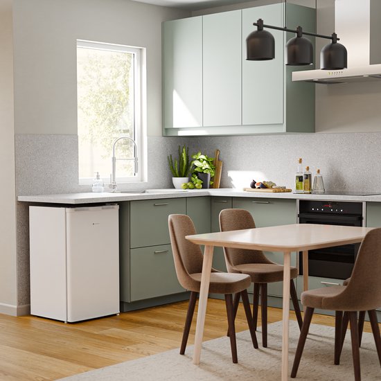 KitchenBrothers Kühlschrank - 88L - Kühlschrank - Tischmodell - Kühlschrank - Freistehend - Weiß