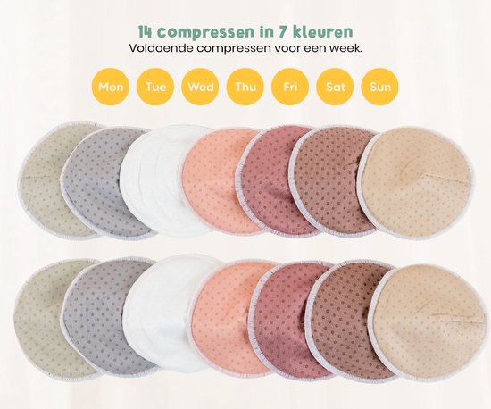 Frummel Stilleinlagen - Stilleinlagen waschbar - Wiederverwendbar - 14 Stück