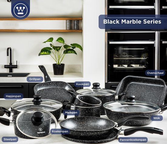 Westinghouse Backofen-Backblech - Ø 30 cm - Schwarzer Marmor - Spülmaschinenfest
