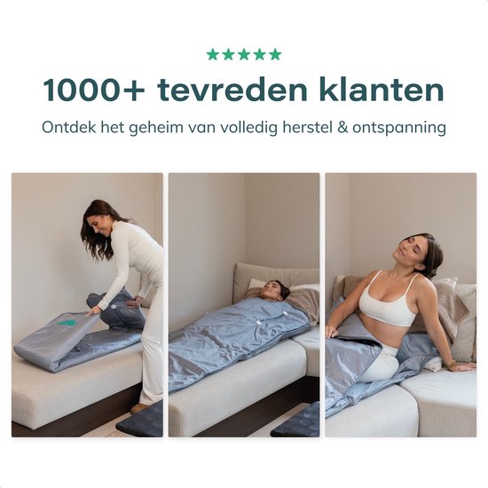 Soft & Silky - Infrarot-Therapie-Decke - 35°C und 75°C - Infrarot-Sauna - Rotlichttherapie - Wärmedecke - Elektrische Decke - Fibromyalgie