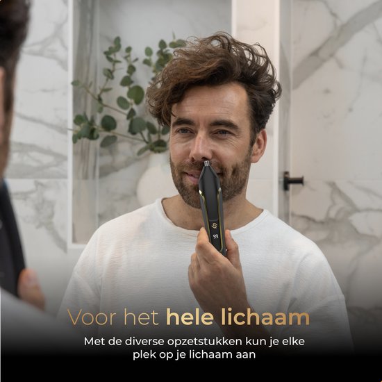 Wellshave - 6 in 1 Bartschneider Supreme - Körperpflegegerät - IPX7 Wasserdicht - Inkl. 6 Aufsätze