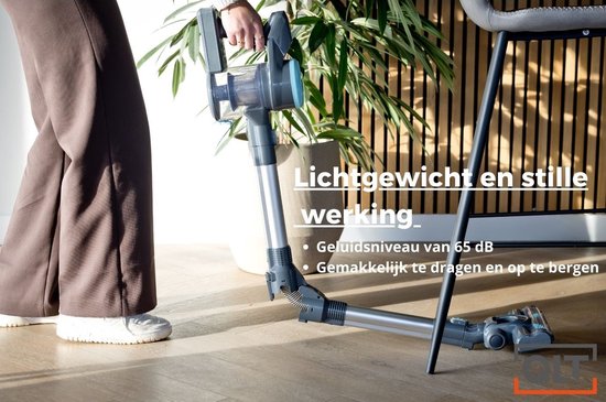 QLT kabelloser 2-in-1-Stabstaubsauger - mit flexiblem Aufsatz - Staubbuster - 150W - 2 Geschwindigkeiten - 10KPA