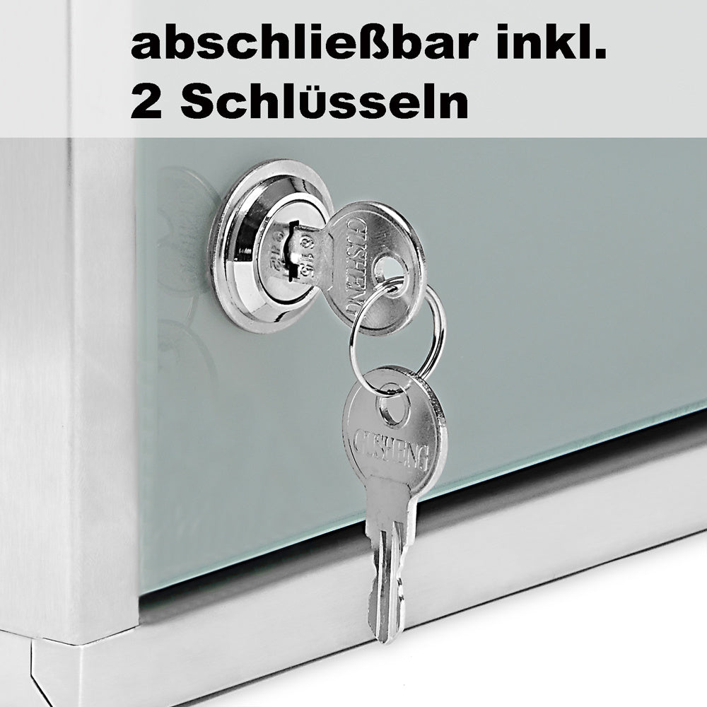 DBA Medizinschrank groß mit Schloss - 48,5cm x 25cm x 12cm
