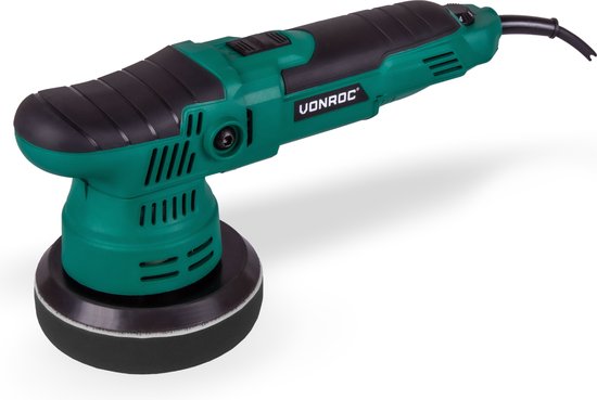VONROC Exzenterpolierer - Polierer - 650W - Ø125mm - Softstart - Feste Leistung & 1 Polierscheibe