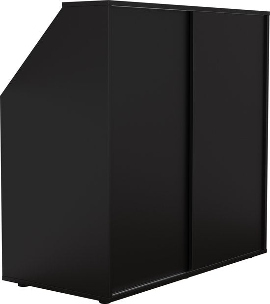 Kleiderschrank schräge Wand Dachgeschoss Schlafzimmer Schiebetüren - Hängeteil und Regale - Lagerschrank geeignet für schräge Wände