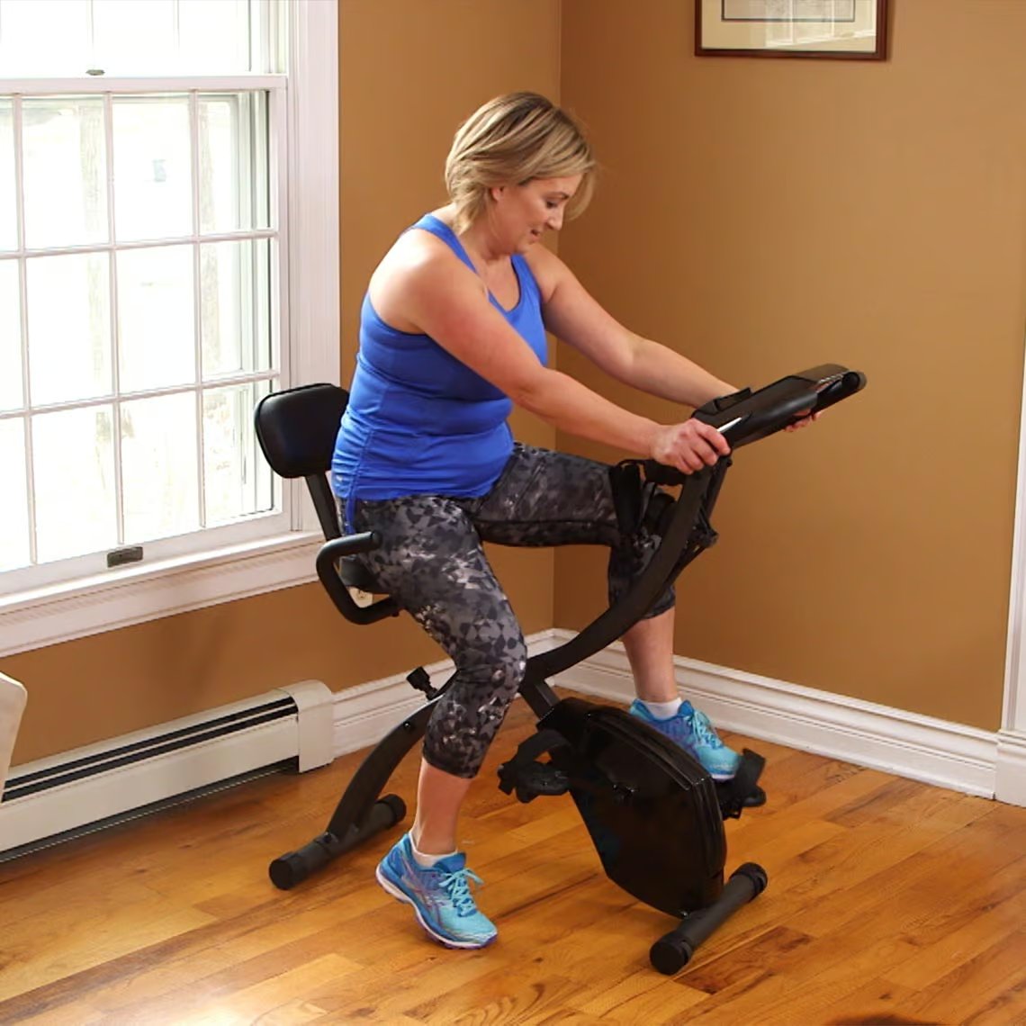 Slim Cycle 3-in-1-Heimtrainer – inklusive Widerstandsbänder – ergonomischer XL-Sattel – 8 Widerstandsstufen