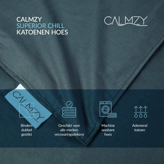 Calmzy Superior Chill - Bettbezug - Deckenbezug - 150 x 200 cm - Luftig - Atmungsaktiv - Dunkelgrau
