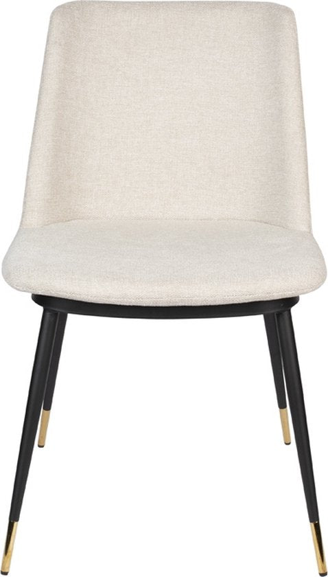 Esszimmerstuhl Beige Stoff - 63x49.6x80cm - Lionel - Giga Meubel