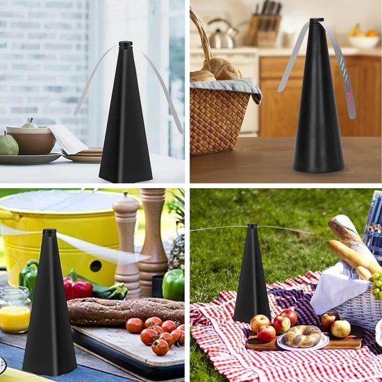 Perel Fliegenschutz, elektrisch, reflektierende Lamellen, 35 m², schwarz
