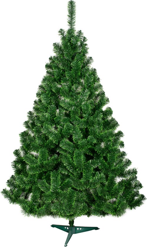 180cm Weihnachtsbaum Künstlicher Weihnachtsbaum mit klappbarem Metallständer PVC Kunstbaum Dekorativer Baum mit 1355 Spitzen Grün