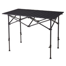 Klappbarer Campingtisch X51000040 – Metall/Kunststoff – 95 x 55 cm – Schwarz