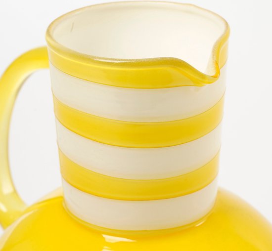 Mica Decorations Basar Vase - H21 x Ø18 cm - Glas - Gelb