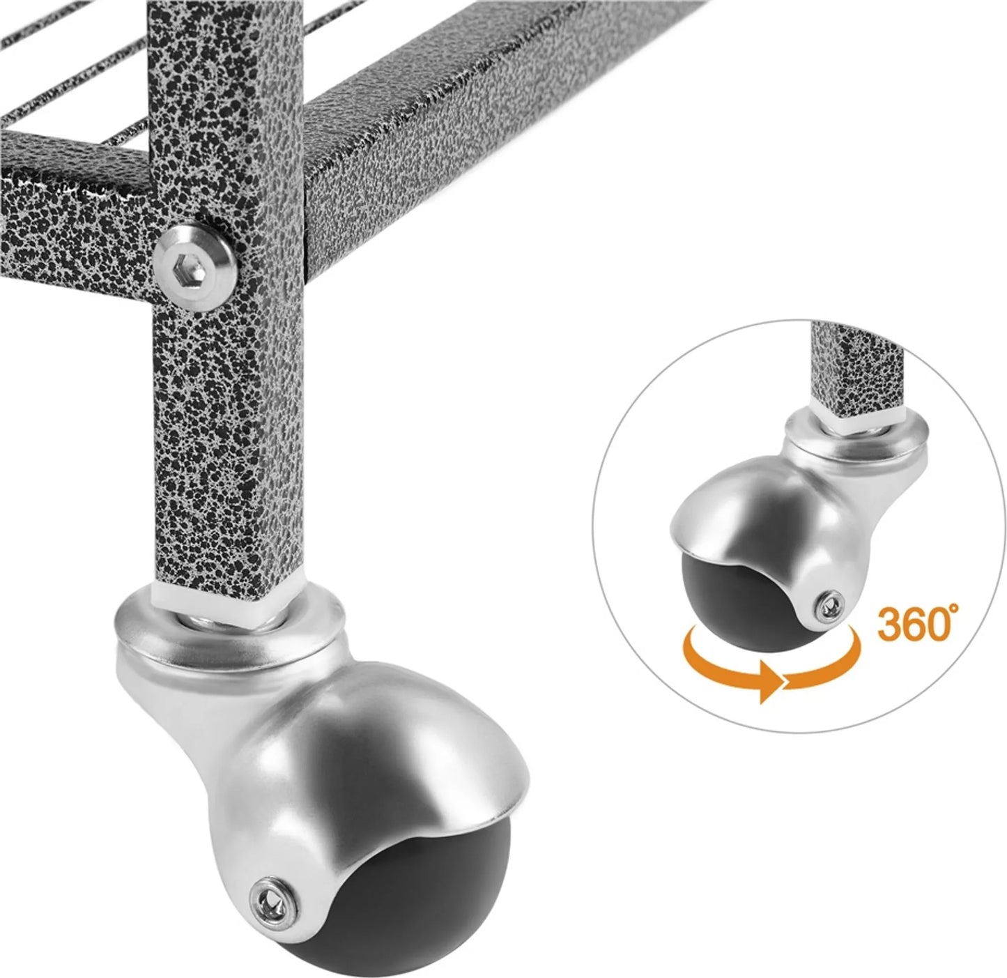 Yaheetech Vogelkäfig mit mobilem Sockel - mit herausnehmbarer Schublade und extra Ablagefläche und 4 Futterstellen - für Sittiche, Finken und Kanarienvögel - schwarz pulverbeschichtetes Metall - 61 x 43 x 136 cm
