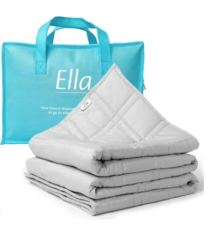 EL Life Beschwerungsdecke 11kg - 150 x 210cm - Beschwerungsdecke - OEKO-TEX Baumwolle - Hellgrau