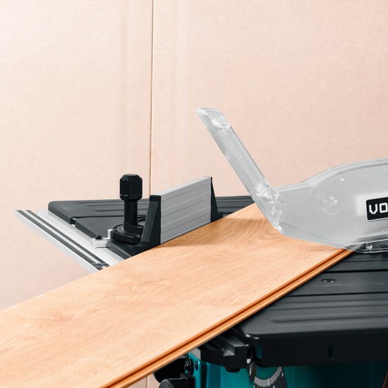 VONROC Sägetisch 2000W - Ø250mm - Große Arbeitsfläche - Sägewinkel einstellbar von 0° bis 45° - Mit Soft-Start-Technik - Inkl. 60T Sägeblatt und Ständer