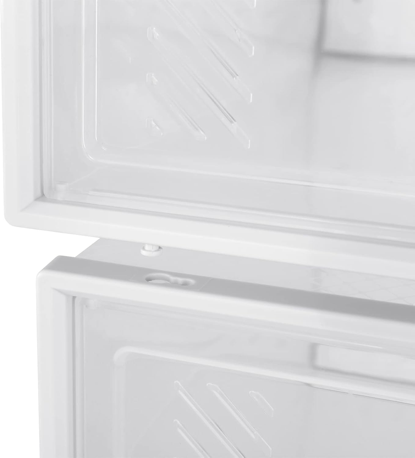 Woltu Schuhkartons Transparent Weiß - 12 Stück - stapelbar & faltbar - mit Frontdeckel - 25x19x35 cm