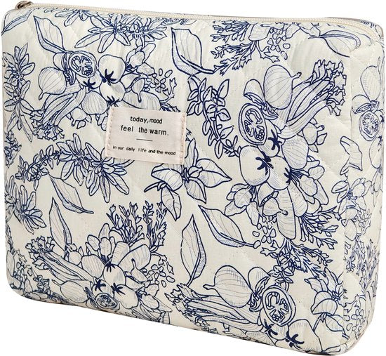 Skycases Travel Essentials - 3-teiliges Make-up-Taschenset - umweltfreundliche Baumwolle - gesteppte florale Organizer - geräumig, strapazierfähig und ideal für Reisen