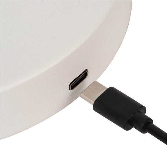 Lucide STIRLING – Wiederaufladbare Stehlampe – Akku/Batterie – LED mit 3-stufiger Dimmung – 1×3 W, 2700 K – Weiß