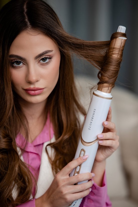 Sansbeauté® 7-in-1 Airstyler - Multistyler - Föhnbürste für kurzes Haar - Hairstyler - Föhnbürste - Wärmebürste - Lockenbürste - Lockenstab - Stylingbürste - Coldshot - Drehbares Kabel