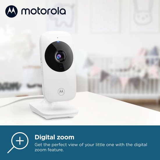 Motorola Nursery Babyphone mit Kamera – Babyphone VM482 – Babykamera mit 2,4-Zoll-Farbdisplay, Zwei-Wege-Kommunikation, Temperaturüberwachung und Infrarot-Nachtsicht – 300 m Reichweite